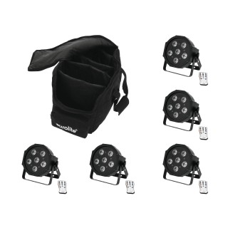 Eurolite - Set 5x LED SLS-603 + Case - LED Efeito Set | Z-Bombilla