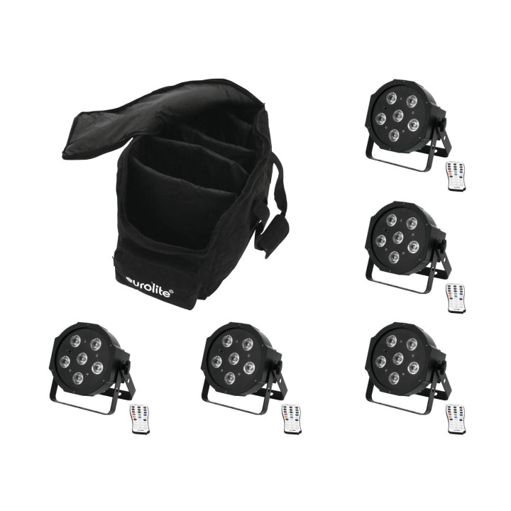 Eurolite - Set 5x LED SLS-603 + Case - Effetto Set LED | Z-Bombilla