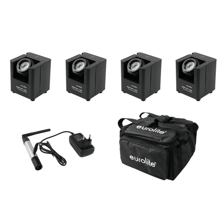 Eurolite - Set 4x AKKU UP-1 + SB-4 Soft-Bag - Effetto Set LED | Z-Bombilla