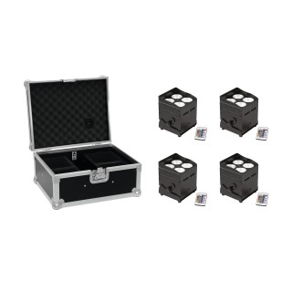 Eurolite - Set 4x AKKU UP-4 QCL Spot QuickDMX + Case - LED Efeito Set | Z-Bombilla