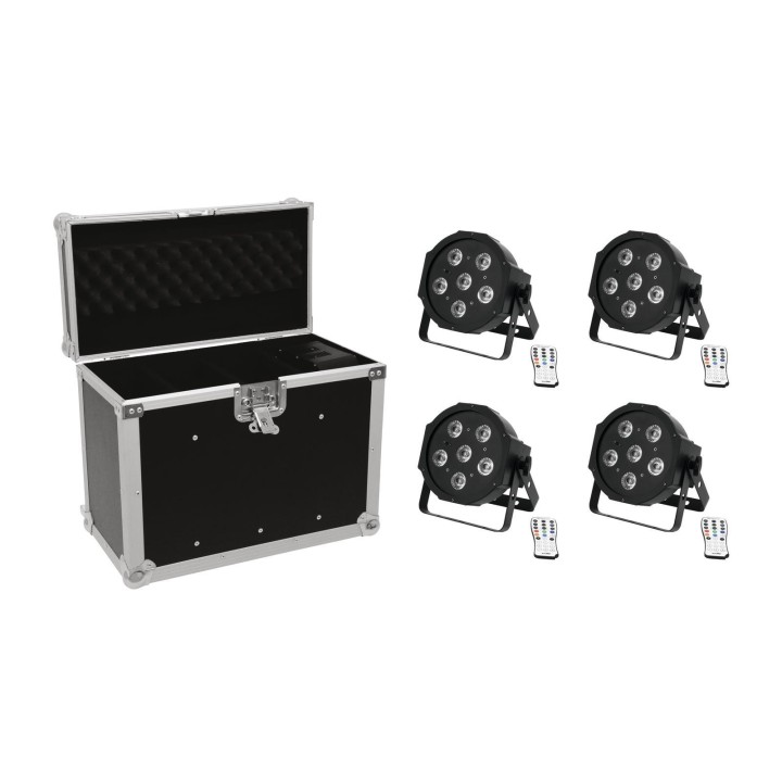 Eurolite - Set 4x LED SLS-603 + Case EC-SL4M size M - Other LED's Spotlight | Z-Bombilla
