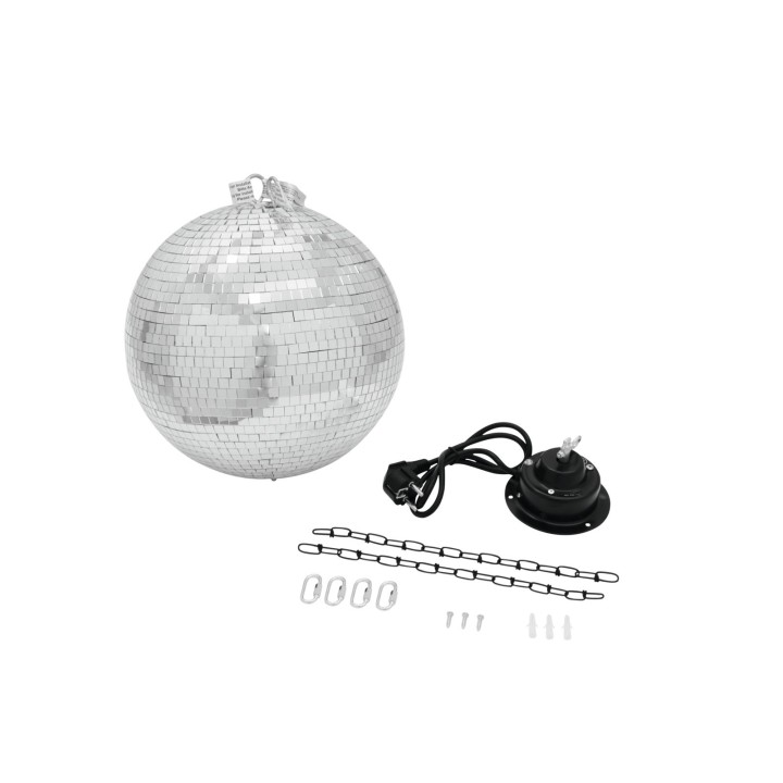 Eurolite - Mirror Ball 30cm with motor + LED PST-5 QCL Spot bk - Palle Specchio e Motori | Z-Bombilla