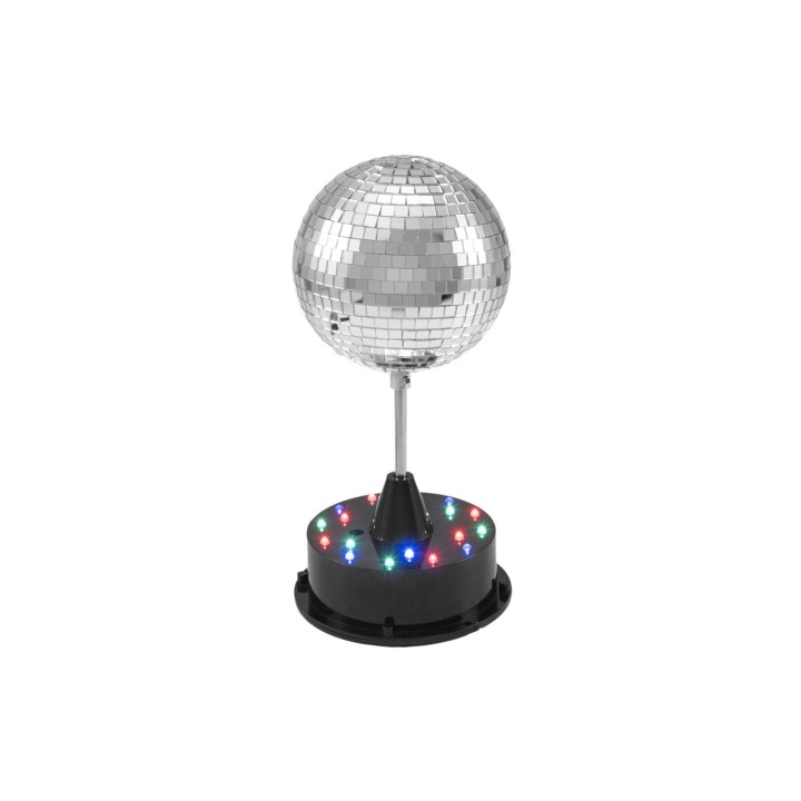 Eurolite - LED Mirror Ball 13cm with Base - Bolas de Espelho e Motores | Z-Bombilla