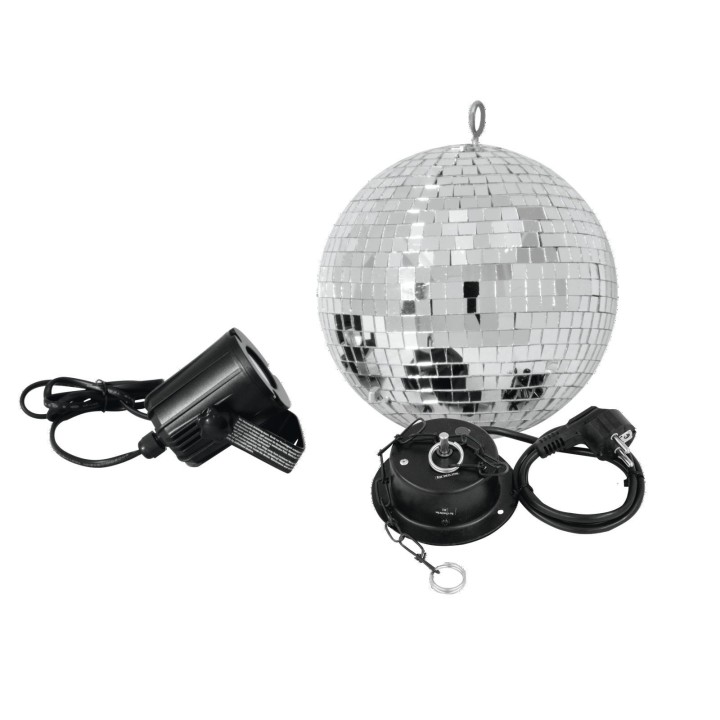 Eurolite - Mirror Ball Set 20cm with LED Spot - Palle Specchio e Motori | Z-Bombilla