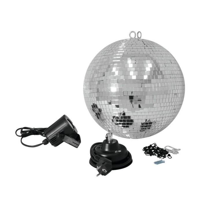 Eurolite - Mirror Ball Set 30cm with LED Spot - Palle Specchio e Motori | Z-Bombilla