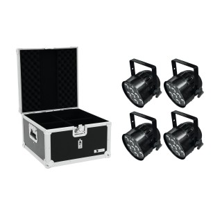 Eurolite - Set 4x LED PAR-56 QCL Short sw + EPS Case - Foco PAR-56 LED | Z-Bombilla