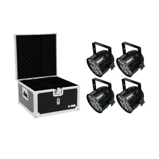 Eurolite - Set 4x LED PAR-56 HCL Short sw + EPS Case - Foco PAR-56 LED | Z-Bombilla