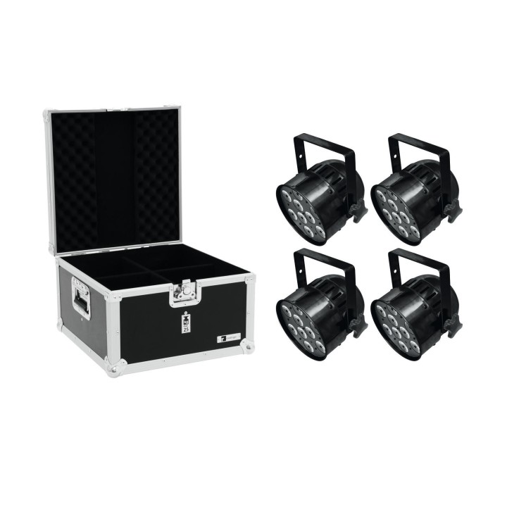 Eurolite - Set 4x LED PAR-56 HCL Short sw + EPS Case - Foco PAR-56 LED | Z-Bombilla