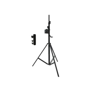 Eurolite - Set STT-400/85 Winch stand TÜV/GS black + STV-3529 Adapter long - Wind up Stand | Z-Bombilla