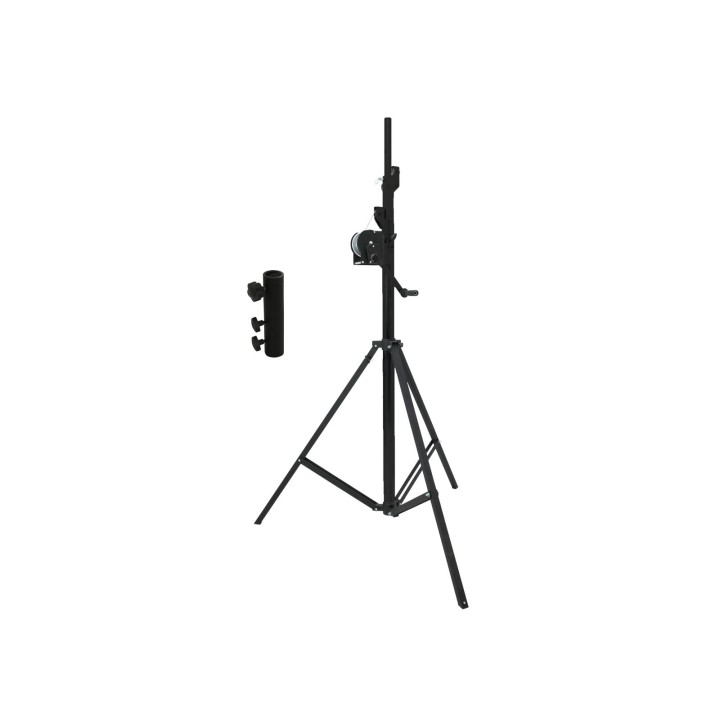 Eurolite - Set STT-400/85 Winch stand TÜV/GS black + STV-3529 Adapter long - Wind up Stand | Z-Bombilla