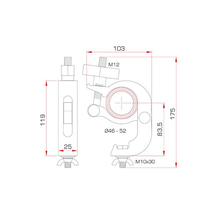 Guil - ABZ-50/E-N - Garra para treliça | Z-Bombilla