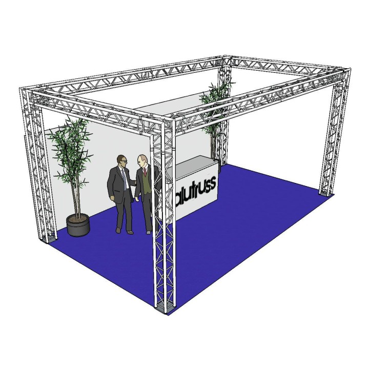 Alutruss - Truss set QUADLOCK 6082 rectangle 7x4x3.5m (WxDxH) - 4 Points Aluminium Truss 29 x 29 cm | Z-Bombilla