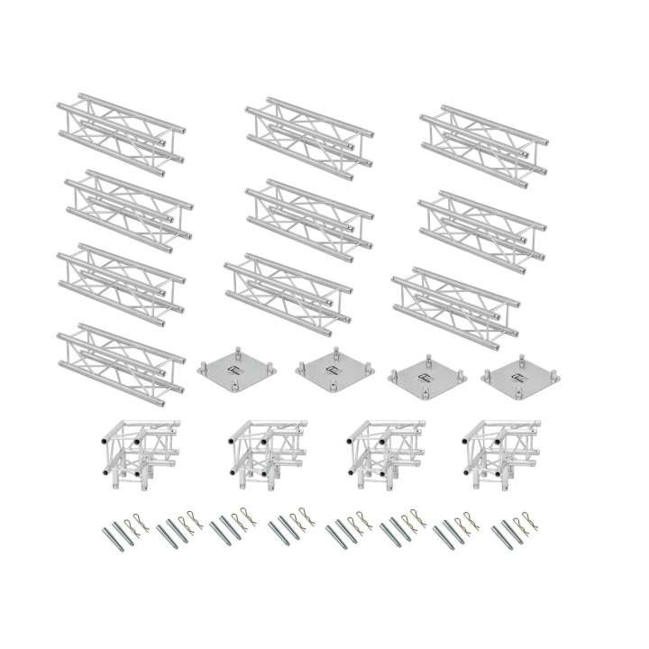 Alutruss - Truss set QUADLOCK 6082 rectangle 7x4x3.5m (WxDxH) - 4 Points Aluminium Truss 29 x 29 cm | Z-Bombilla