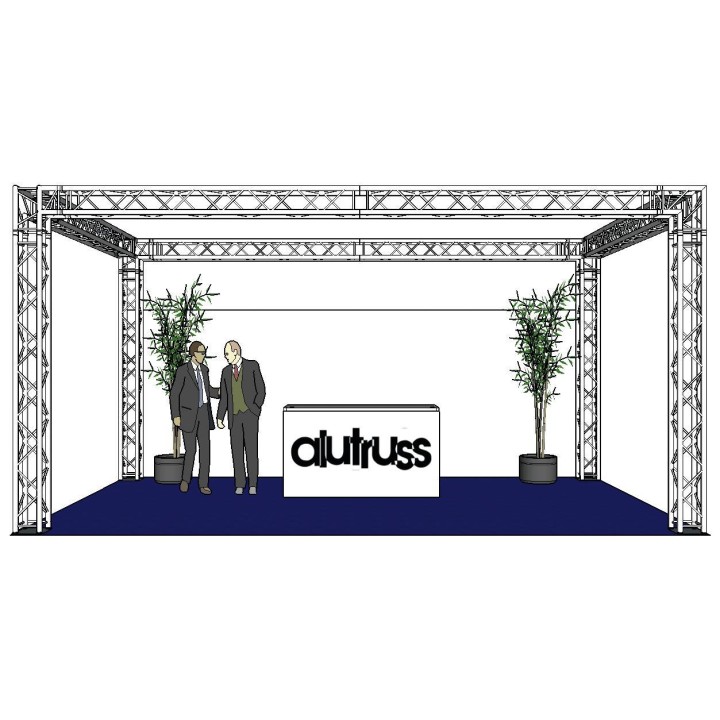Alutruss - Truss set QUADLOCK 6082 rectangle 7x4x3.5m (WxDxH) - 4 Points Aluminium Truss 29 x 29 cm | Z-Bombilla