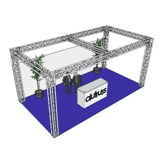 Alutruss - Truss set QUADLOCK 6082 rectangle 7.71x4x3.5m (WxDxH) - 4 Points Aluminium Truss 29 x 29 cm | Z-Bombilla
