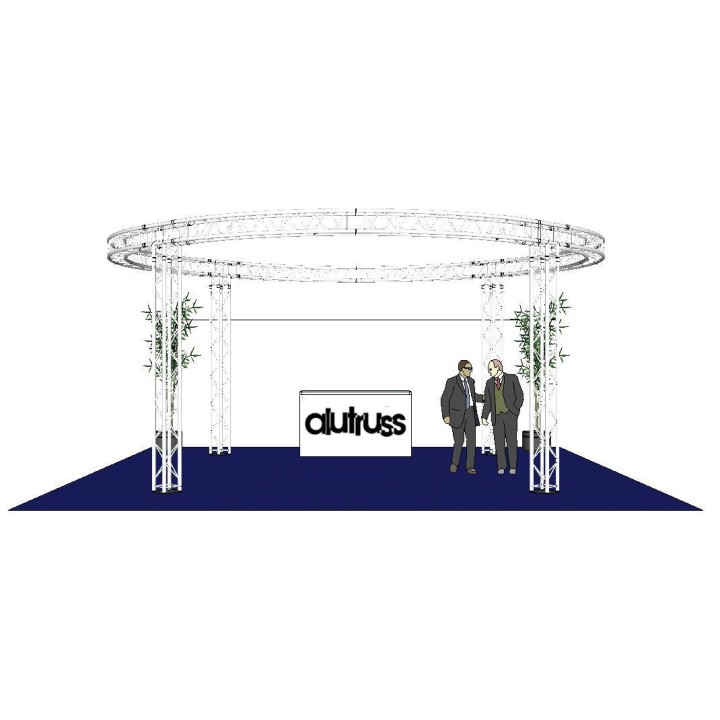 Alutruss - Truss set QUADLOCK 6082 circle 6.6x3.5m - Truss Circulated Aluminium | Z-Bombilla