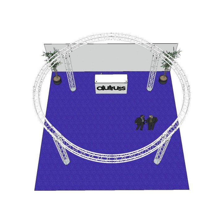 Alutruss - Truss set QUADLOCK 6082 circle 6.6x3.5m - Truss Circulated Aluminium | Z-Bombilla