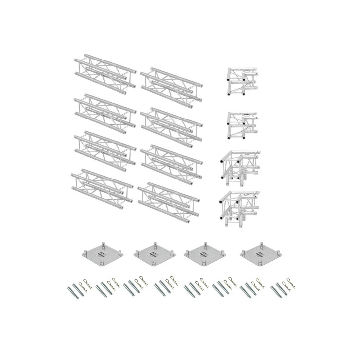 Alutruss - Truss set QUADLOCK 6082 U-Figure 7x4x3.5m (WxDxH) - 4 Points Aluminium Truss 29 x 29 cm | Z-Bombilla