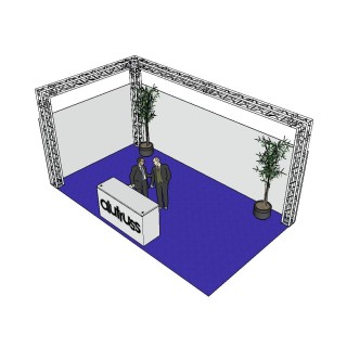 Alutruss - Truss set QUADLOCK 6082 L-Figure 7x4x3.5m (WxDxH) - 4 Points Aluminium Truss 29 x 29 cm | Z-Bombilla