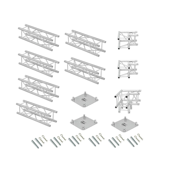 Alutruss - Truss set QUADLOCK 6082 L-Figure 7x4x3.5m (WxDxH) - 4 Points Aluminium Truss 29 x 29 cm | Z-Bombilla