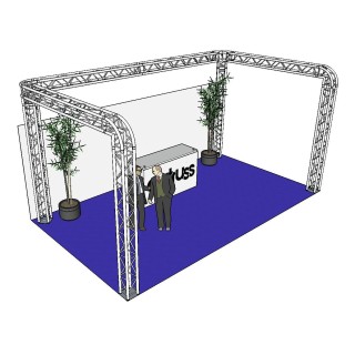 Alutruss - Truss set QUADLOCK 6082R U-Figure 7x4x3.5m (WxDxH) - 4 Points Aluminium Truss 29 x 29 cm | Z-Bombilla