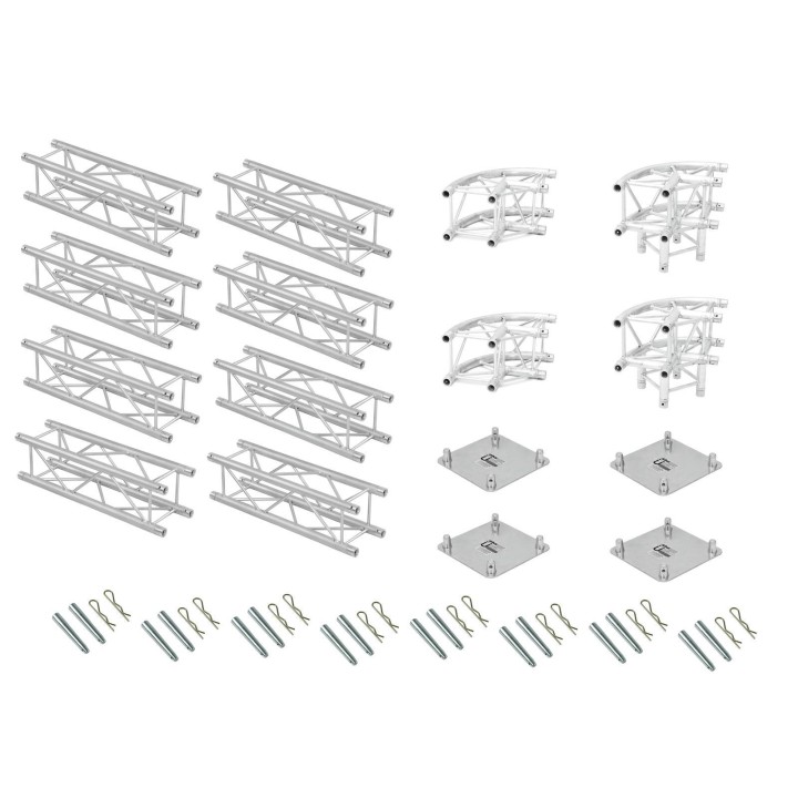 Alutruss - Truss set QUADLOCK 6082R U-Figure 7x4x3.5m (WxDxH) - 4 Points Aluminium Truss 29 x 29 cm | Z-Bombilla