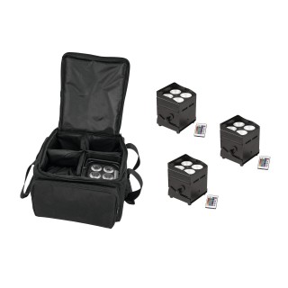 Eurolite - Set 4x AKKU UP-4 QCL Spot QuickDMX + SB-4 Soft-Bag L - LED Efeito Set | Z-Bombilla