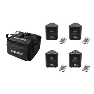 Eurolite - Set 4x AKKU TL-3 QuickDMX + Soft-Bag - LED Efeito Set | Z-Bombilla