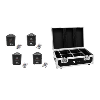 Eurolite - Set 4x AKKU TL-3 TCL QuickDMX + Case with charging function - LED Efeito Set | Z-Bombilla