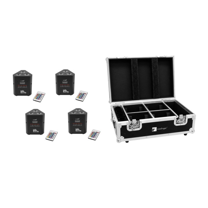 Eurolite - Set 4x AKKU TL-3 TCL QuickDMX + Case with charging function - LED Efeito Set | Z-Bombilla