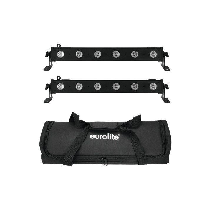 Eurolite - Set 2x LED BAR-6 QCL RGBW + Soft Bag - Barra LED | Z-Bombilla