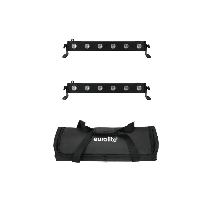 Eurolite - Set 2x LED BAR-6 QCL RGBA + Soft Bag - Barra LED | Z-Bombilla