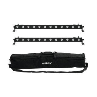 Eurolite - Set 2x LED BAR-12 QCL RGBA + Soft Bag - Barra LED | Z-Bombilla