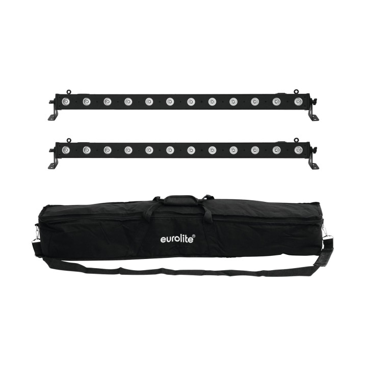 Eurolite - Set 2x LED BAR-12 QCL RGBA + Soft Bag - Barra LED | Z-Bombilla