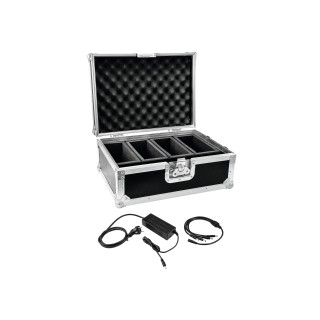 Eurolite - Set Flightcase 4x AKKU Flat Light 1 + Ladegerät - Accesorios Focos LED | Z-Bombilla