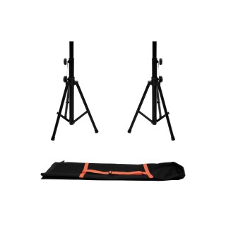 Omnitronic - Set 2x BS-1 EU Loudspeaker Stand + Carrying bag - Tripé Manual de Elevação | Z-Bombilla