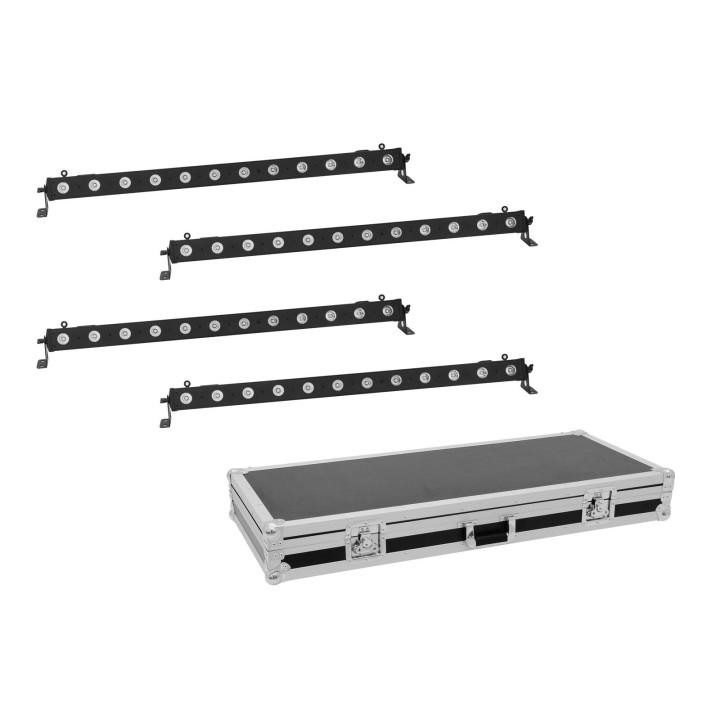 Eurolite - Set 4x LED BAR-12 QCL RGBA Bar + Case - Barra LED | Z-Bombilla