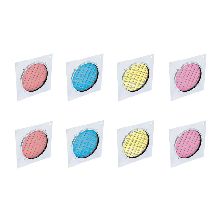 Eurolite - Set 8x Dichroic filter, silver frame PAR-56, assorted - Filtre Couleur de Gélatine | Z-Bombilla