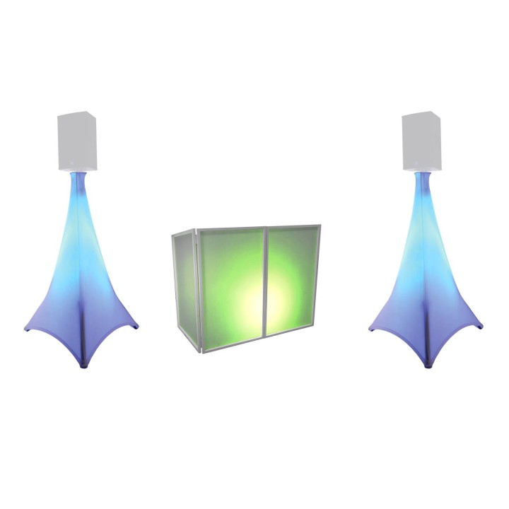 Eurolite - Set AKKU 2x Flat light 3 bk + Bar-6 + Stands - LED Luce Decorativa | Z-Bombilla