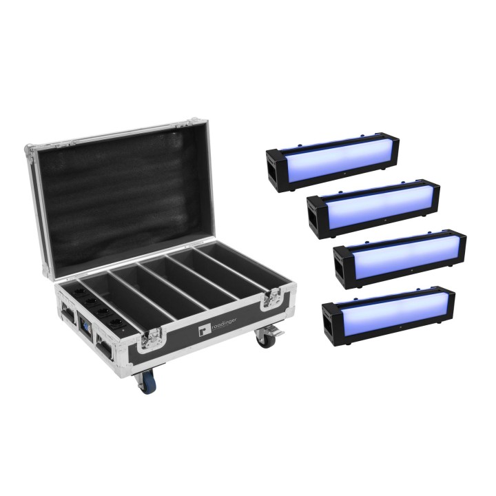 Eurolite - Set 4x AKKU Bar-6 Glow QCL + Case with charging function - Barra LED | Z-Bombilla