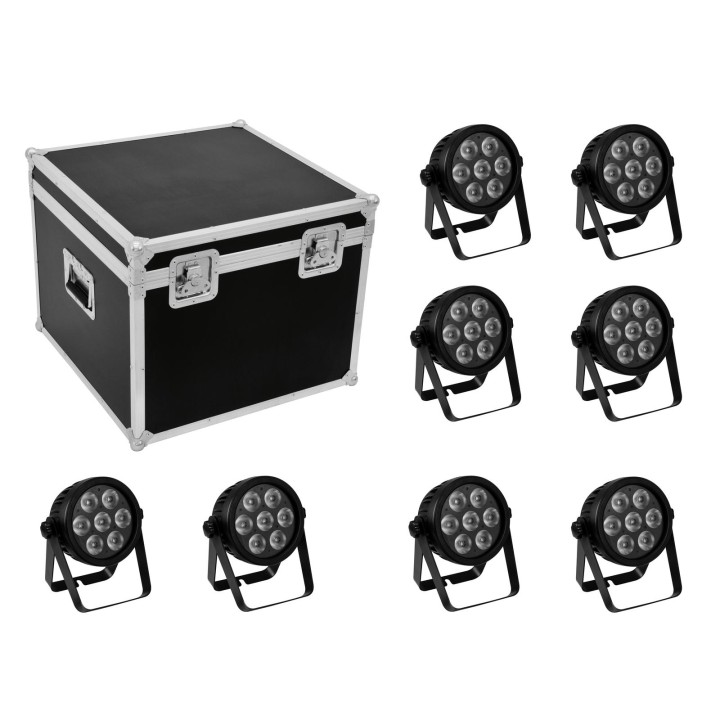 Eurolite - Set 8x LED 7C-7 Silent Slim Spot + Case - Other LED's Spotlight | Z-Bombilla