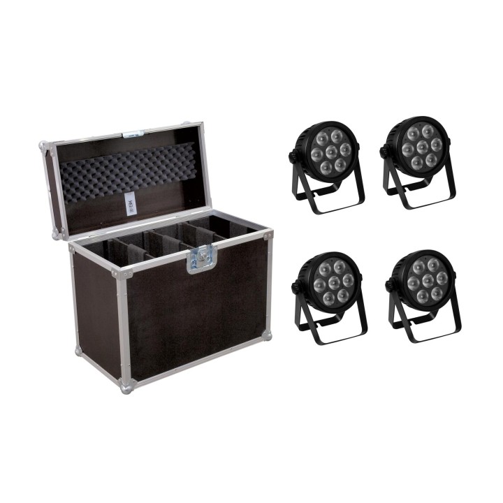 Eurolite - Set 4x LED 7C-7 Silent Slim Spot + Case - Other LED's Spotlight | Z-Bombilla