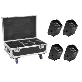 Eurolite - Set 4x AKKU IP UP-4 Plus HCL Spot WDMX + Case with charging funktion - LED Efeito Set | Z-Bombilla