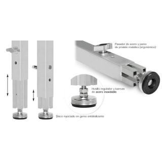 Guil - PTA5-P/100-180 - PERNA TELESCÓPICA COM PASSOS E NIVELADOR 50 x 50 cm | Z-Bombilla