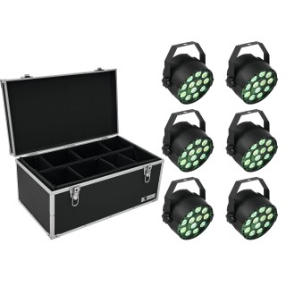 Eurolite - Set 6x LED PARty TCL Spot + Case TDV-1 - LED Spotlights várias | Z-Bombilla