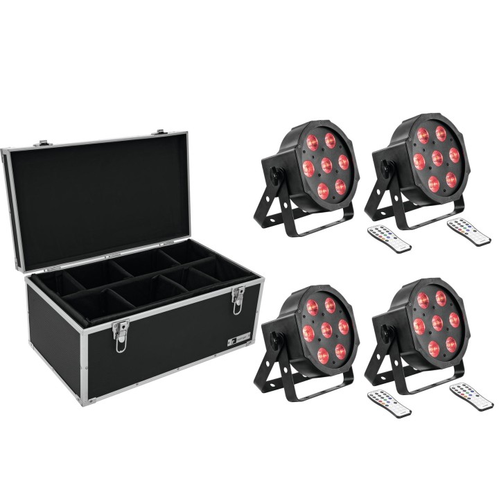 Eurolite - Set 4x LED SLS-7 HCL Floor + Case TDV-1 - Other LED's Spotlight | Z-Bombilla