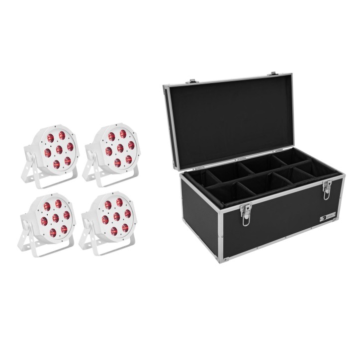 Eurolite - Set 4x LED SLS-7 HCL Floor white + Case - Focu LED 's Diverso | Z-Bombilla