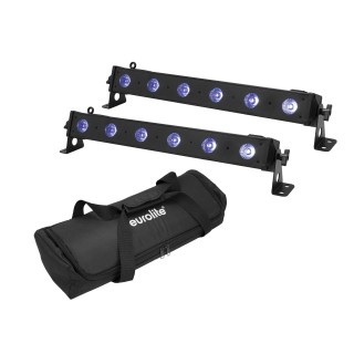 Eurolite - Set 2x LED BAR-6 QCL RGB+UV Bar + Soft-Bag - Barra LED | Z-Bombilla