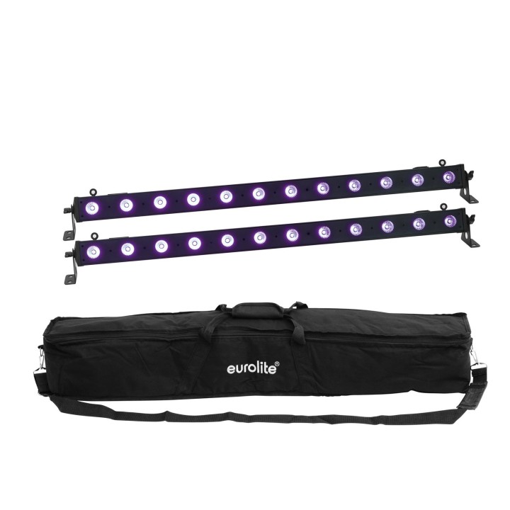 Eurolite - Set 2x LED BAR-12 UV Bar + Soft-Bag - Barra LED | Z-Bombilla