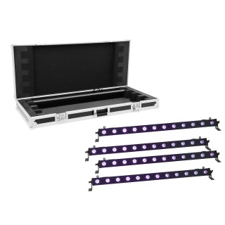 Eurolite - Set 4x LED BAR-12 UV Bar + Case - Barra LED | Z-Bombilla